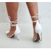     Sapato Scarpin Feminino Salto Fino C/Vinil Branco - Sapato - Levit Calçados
