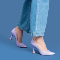        Sapato Scarpin Feminino Salto Taça Lilás Verniz - Sapato - Levit Calçados