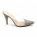 Sapato Scarpin/Mule Feminino Sobressalto C/Vinil Ouro -  - Levit Calçados
