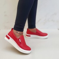 Tênis Iate S/Zíper Vermelho - Sapato - Levit Calçados